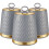 (Grey) Set of 3 Storage Canisters for Tea Coffee Sugar 1