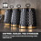 (Black) Set of 3 Storage Canisters for Tea Coffee Sugar 3