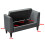 Living And Home Velvet Buttoned Storage Ottoman Bench, Grey 6