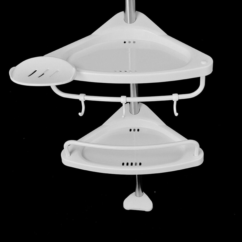 Bathroom Telescopic Corner Shelf Storage 4 Tier Shower Organiser on OnBuy