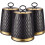 (Black) Set of 3 Storage Canisters for Tea Coffee Sugar 1