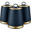 (Midnight Blue) Set of 3 Storage Canisters for Tea Coffee Sugar 1