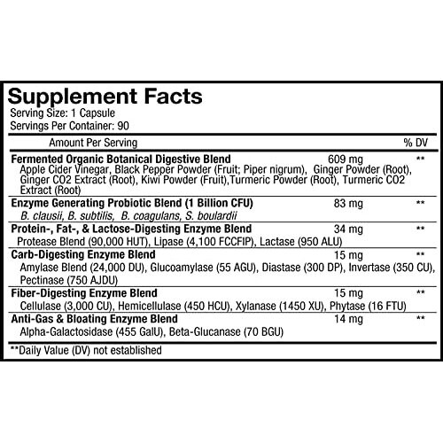 Codeage, Enzymes Digestives Fermentées+, 90 Capsules 1