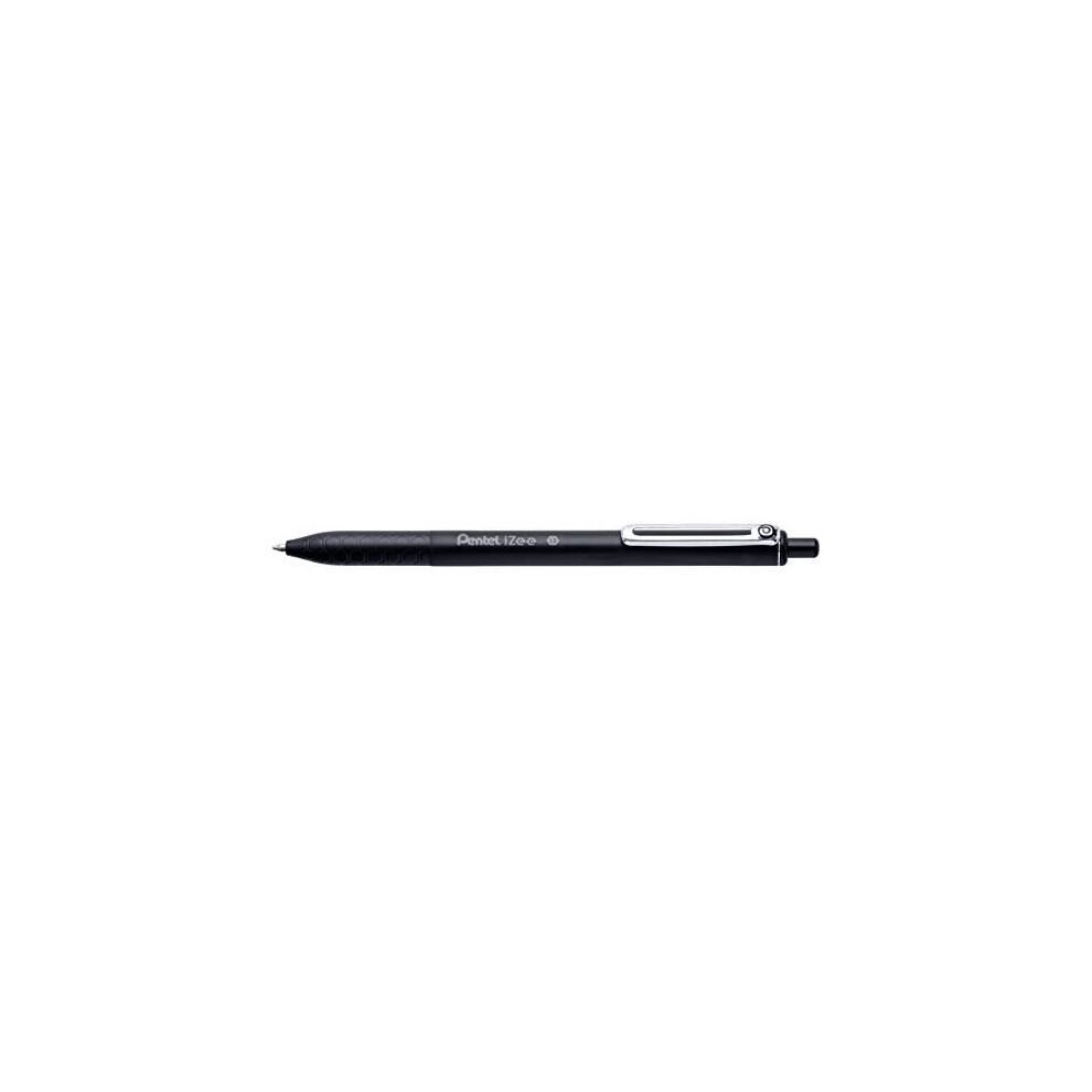 Pentel iZee Retractable 1.0mm Ballpoint - Black Ink - Pack of 12
