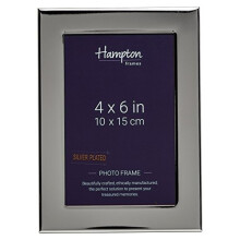 Hampton Frames WOBURN 4x6 (10x15cm) Silver Picture Photo Frame Glass WA7446