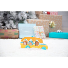 Melissa & Doug GO Tots Wooden Toy Race Bus with Collectible Character