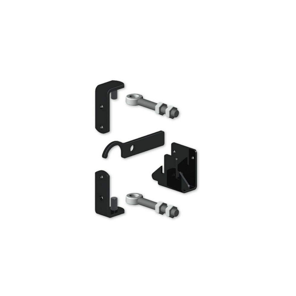 Gatemate Wrought Iron Gate Hinges Fixing Kit Galvanised and Powder Coated Black Fixings