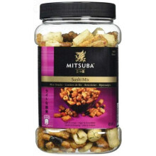 Mitsuba Sushi Mix Rice Snacks 650 Grams – Light & Crispy with Wasabi, Seaweed & Soy Sauce Herb Mix