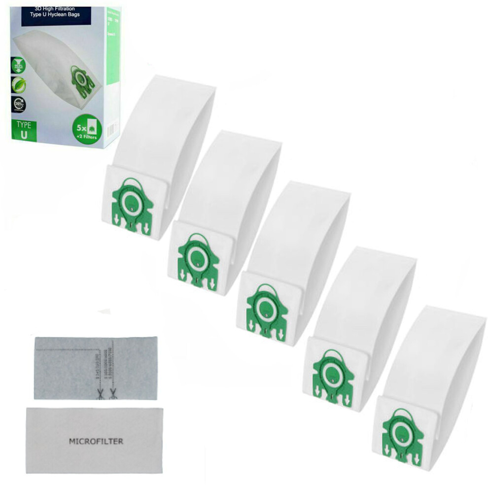 Miele U Bags S7 S7000 S7210 S7260 Vacuum Cleaner Cloth Dust Bags x 5 Pack
