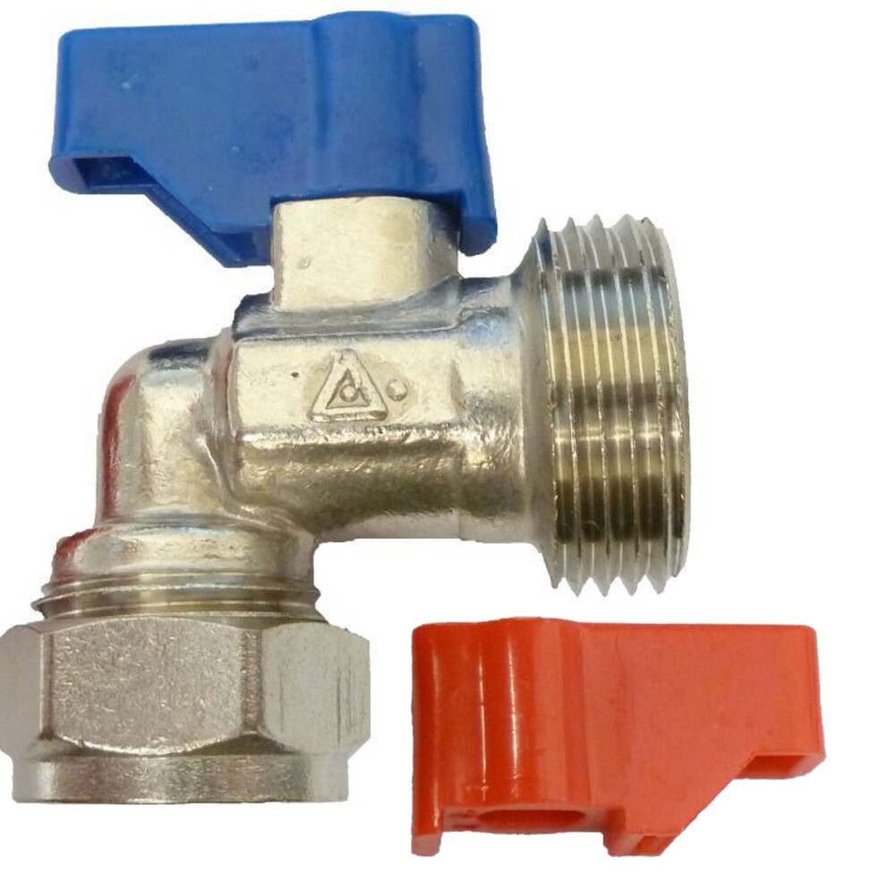 Valve Tap Washing Machine Dishwasher 90Â° Degree Angled Valve Water Tap 3/4" 15Mm 5053197030027
