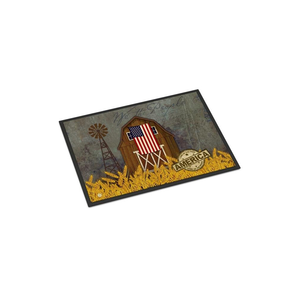 Carolines Treasures  18 x 27 in. Patriotic Barn Land of America Indoor or Outdoor Mat-image-OPC-PB68RGF-NEW