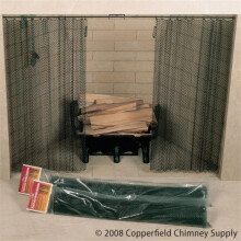Masewa Metal Net Co.  Ltd  48 Inch  x 22 Inch  Hanging Fireplace Spark Screen  Rod Not Included
