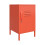 Cache Metal Locker End Table Bedside Nightstand Orange By Novogratz 3