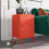 Cache Metal Locker End Table Bedside Nightstand Orange By Novogratz 8