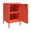 Cache Metal Locker End Table Bedside Nightstand Orange By Novogratz 6