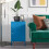 Cache Metal Locker End Table Bedside Nightstand Blue By Novogratz 1