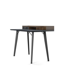 Memphis Desk - Charcoal Grey - Quality Home Office Computer Desk By Alphason