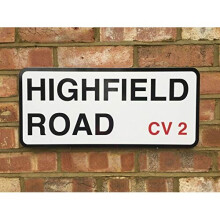 HNNT COVENTRY CITY HIGHFIELD ROAD STREET SIGN METAL STREET SIGN 8X12 INCHES