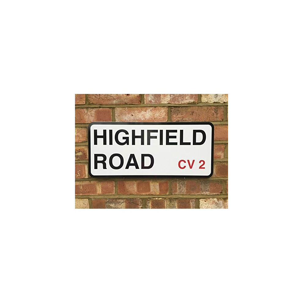 Hnnt Coventry City Highfield Road Street Sign Metal Street Sign 8X12 Inches