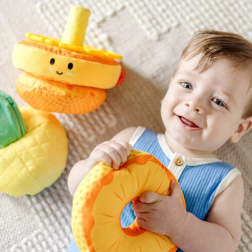 Melissa & Doug Melissa & Doug Multi-Sensory Pineapple Soft Stacker Infant Toy 2