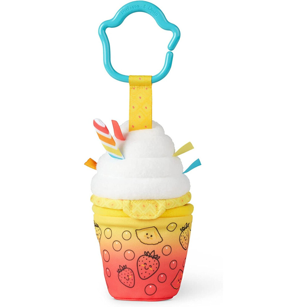 Melissa & Doug Multi-Sensory Bubble Tea Take-Along Clip-On Infant Toy