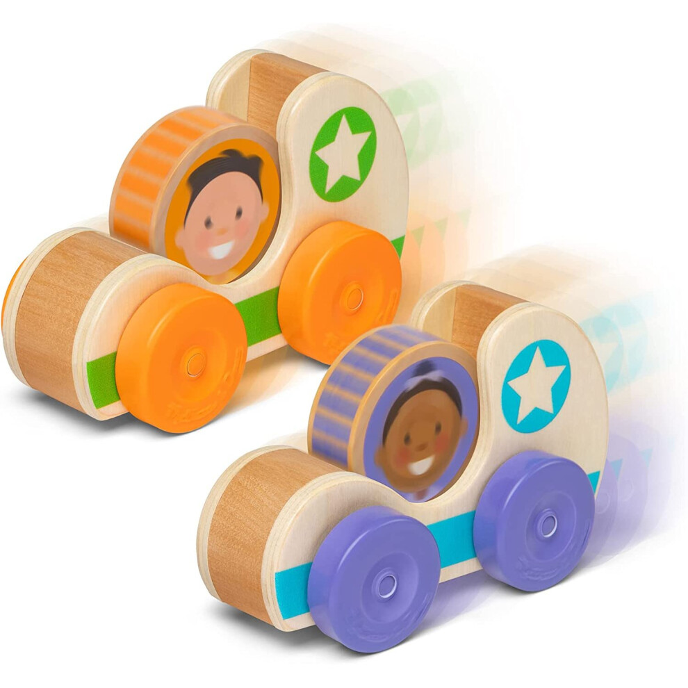 Melissa & Doug GO Tots Wooden Star Car (1 Car, 1 Disc) Toy