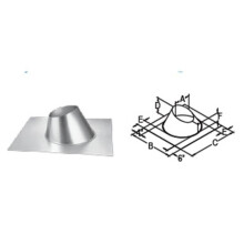 M & G Duravent 46DVA-F6 4 Inch x 6 Inch DirectVent Pro 0/12-6/12 Pitch Roof Flashing