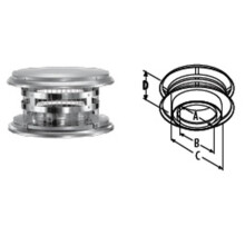 M & G Duravent 6DT-VC 6 Inch Dura Vent Duratech Rain Cap Stainless Steel