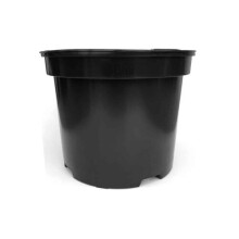 (2 Litre, 200) Elixir Gardens | Strong Black Plastic Plant Pot / Flower Pots / Seed Planter in Various Sizes