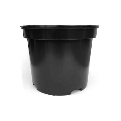 (4 Litre, 50) Elixir Gardens | Strong Black Plastic Plant Pot / Flower Pots / Seed Planter in Various Sizes