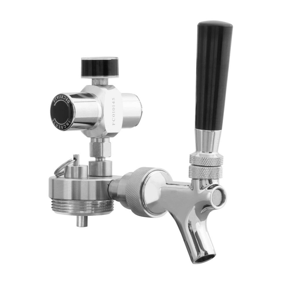 Baridi UK Style Beer Tap with CO2 Regulator for Baridi Stainless Steel Growler Kegs - DH102