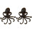 Selections Octopus Wall Hook Rack in Cast Iron (Set of 2) 1