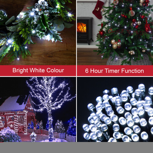 The Christmas Workshop 71449 50 Bright White Timer Christmas Lights 2