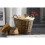 Fireside Round Large Linen Rustic Wicker Wood Storage Log Basket Brown 9
