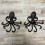 Selections Octopus Wall Hook Rack in Cast Iron (Set of 2) 2