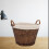 Fireside Round Large Linen Rustic Wicker Wood Storage Log Basket Brown 7