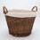 Fireside Round Large Linen Rustic Wicker Wood Storage Log Basket Brown 8