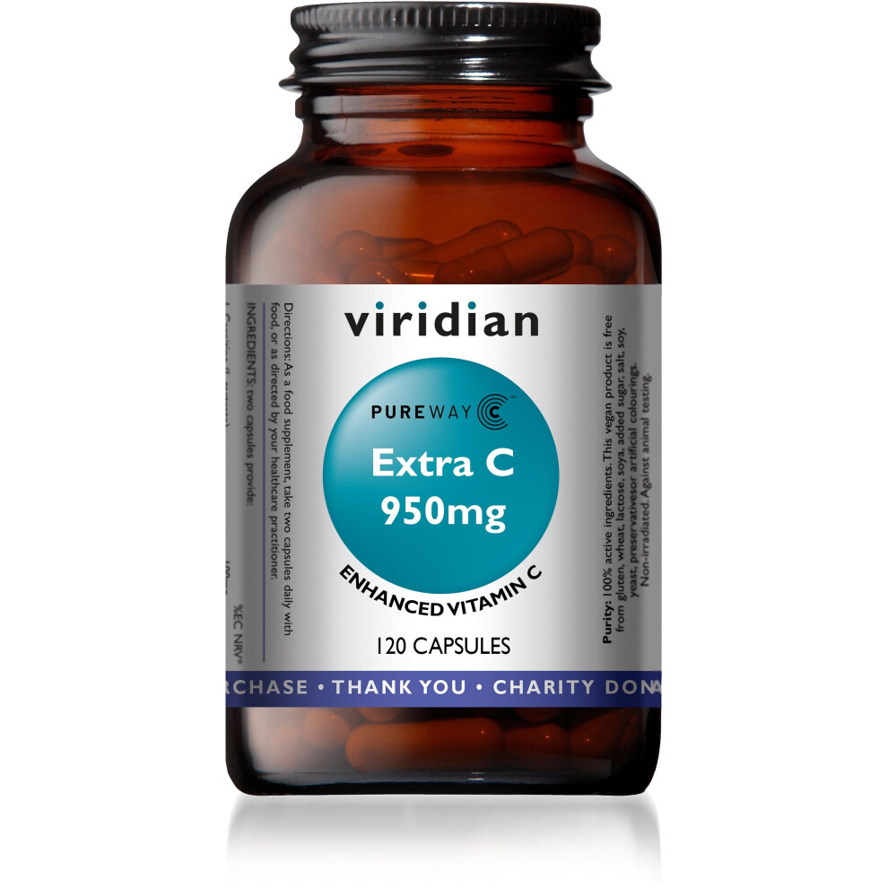 Viridian Extra C 950mg, 120 Capsules