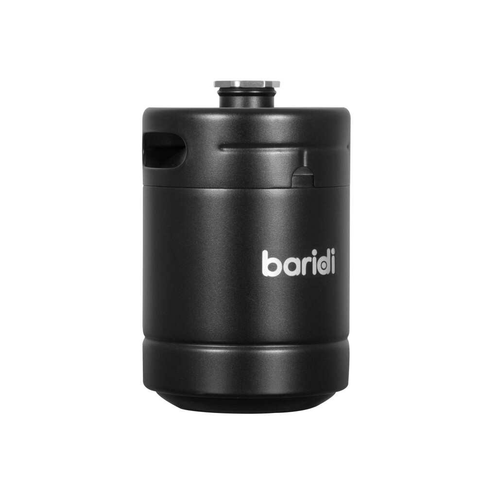 Dellonda Baridi Stainless Steel Growler Keg 2L, Matte Suitable For Soft Drinks And Beer- Dh99 Black
