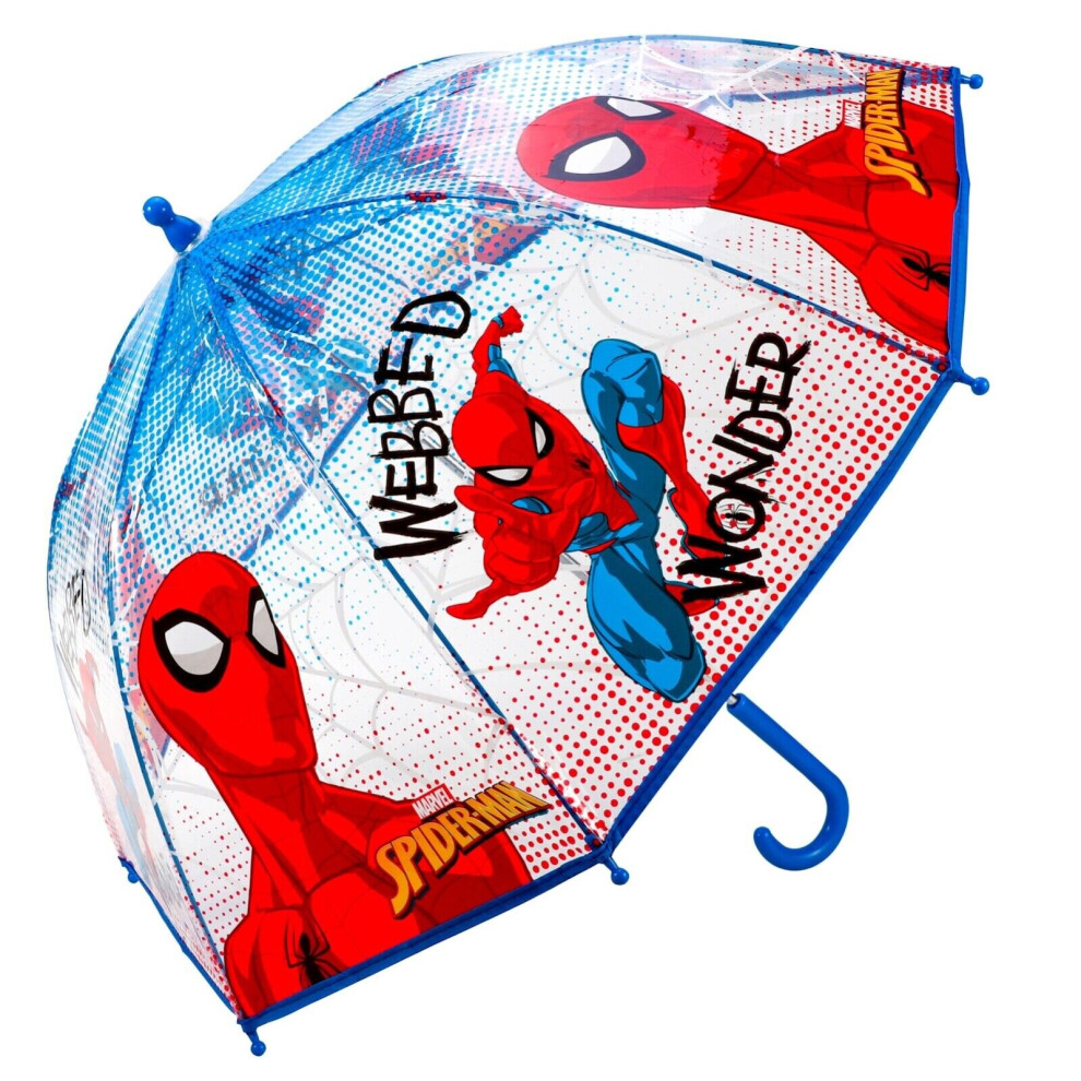 MARVEL SPIDERMAN Umbrella Children Character Folding Kid Boys Webbed Wonder