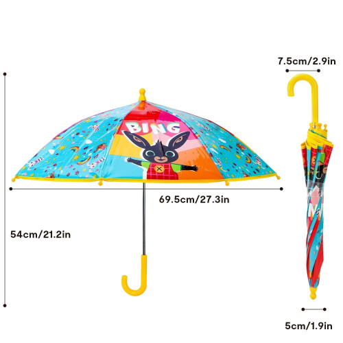 Bing BING Bunny Umbrella Children Character Folding Kid Boys Splash Dome 1