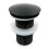 Xcel Home™ Quality Unslotted Round Black Click Clack Basin Pop Up Waste - Solid Brass Construction - Mushroom/Dome Shaped 1