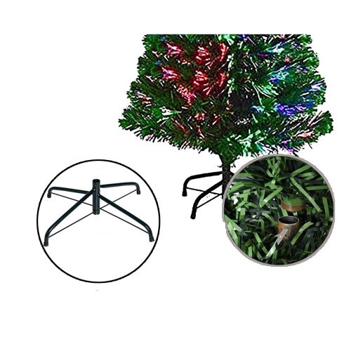 (2ft ) AAMEN Green Artificial Fibre Optic Christmas Tree
