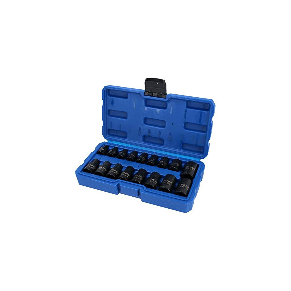 Female Impacted E Torx Star Sockets E5 Â E24 3/8Â And 1/2" Drive 17Pc Set 5056316339735