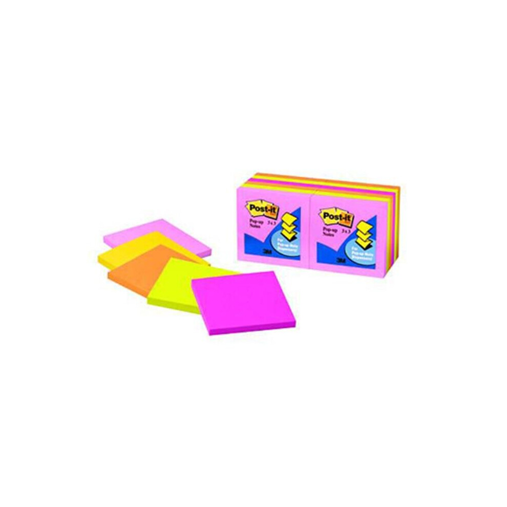 3M Company Sticky Note Note Pop-Up Refills Neon Colors 3M