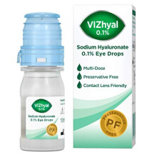VizHyal – Preservative Free Eye Drops – Sodium Hyaluronate 0.1% - for Treatment of Dry Eyes – 10ml