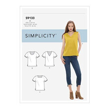 SIMPLICITY Sewing Pattern S9133 Misses' Tops, Various, K5 (8-10-12-14-16)