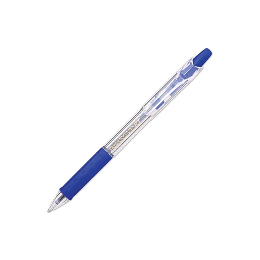 Pentel Of America PENBK93C Pentel R S V P Rt Blue Retractable Ball Point Pen Medium