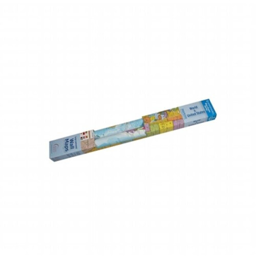 Round World Products  Hemispheres Laminated Map Us And