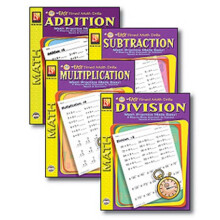 Remedia Publications Easy Timed Math Drills 4 Book Set